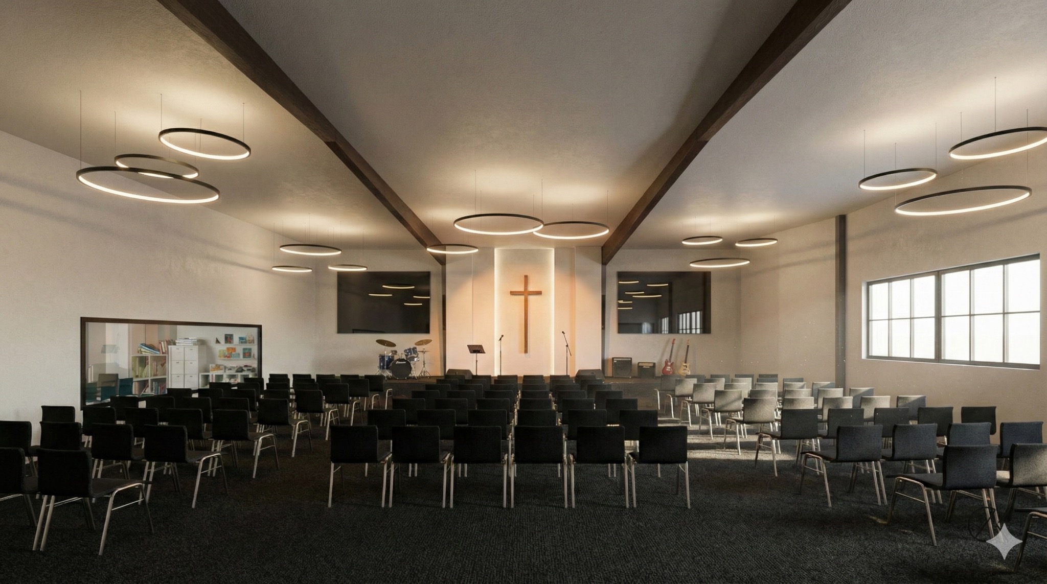 Freie Plätze und Saal bei Deine Kirche Belm